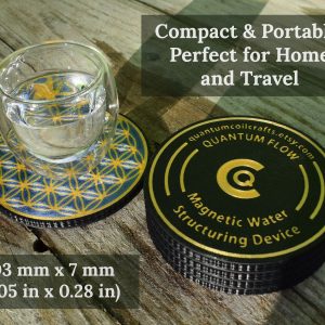 Portable Quantum Flow water structuring plate with sacred geometry for home wellness