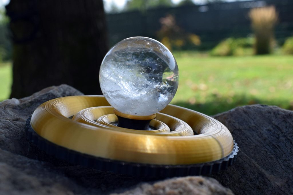 Golden Ratio Energy Plate detailed view - sacred geometry mandala for energy work and meditation